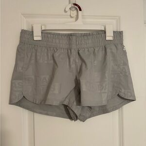 Adidas Gray Athletic Shorts Lightweight Elastic Waist